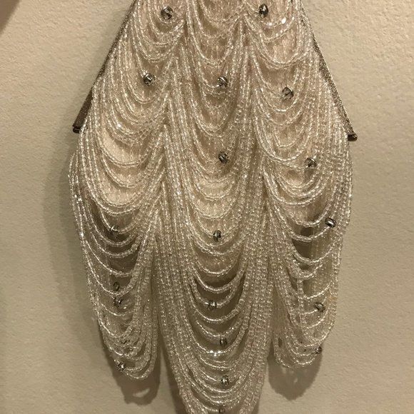 Badgley Mischka Silk Sequin Wrist Bag - Picture 5 of 8